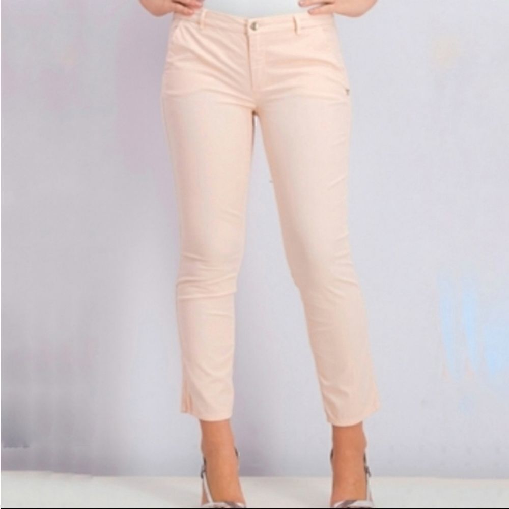 Jones New York Classic Stretch Cropped Denim Jeans Pink